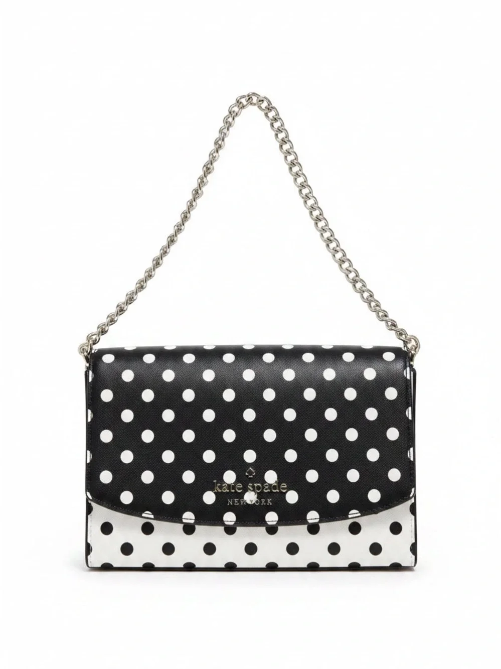kate spade Black & White Polka Dot Chain Shoulder Bag